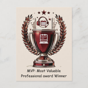 Postal Día de los Profesionales Administrativos Trofeo de