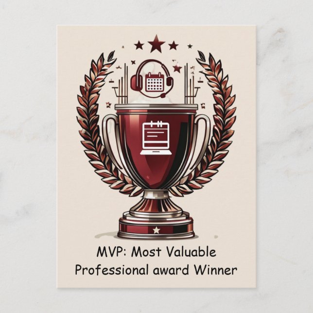 Postal Día de los Profesionales Administrativos Trofeo de (Anverso)