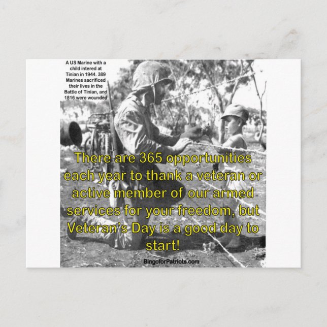 Postal Día de los Veteranos (Anverso)