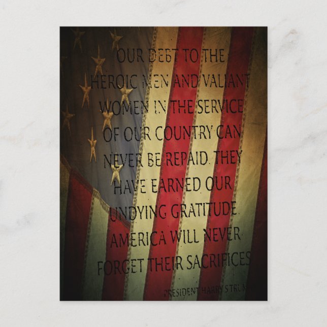 Postal Día de los Veteranos Harry S. Truman (Anverso)