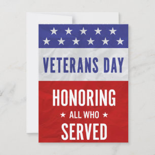 Postal Día de los Veteranos - Honrando a todos los que si