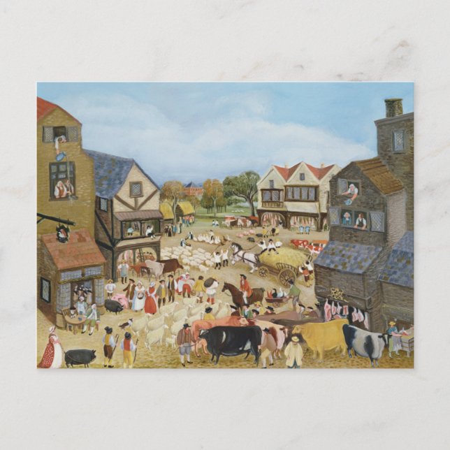 Postal Día de mercado (Anverso)