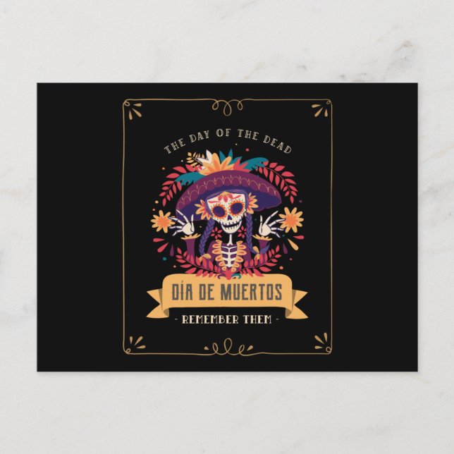 Postal Día de muertos (Anverso)