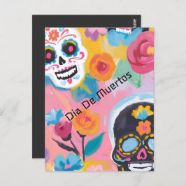 Postal Día de Muertos Delicia Floral