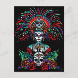 Postal Día De Muertos Suger Calavera Mictecacihuatl