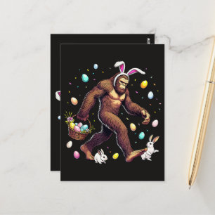 Postal Día de Pascua de Bigfoot Divertido Sasquatch