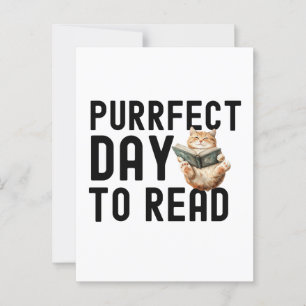 Postal Día De Perfección Para Leer Cita De Gato Bookworm