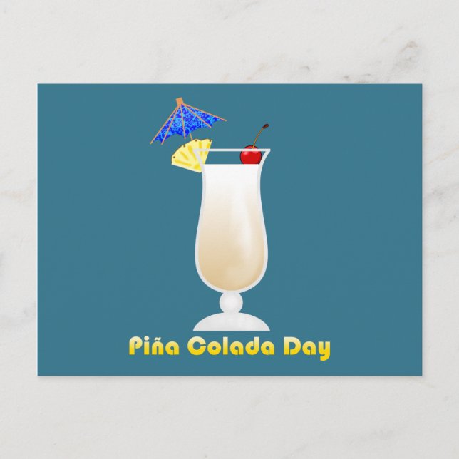 Postal Día de Piña Colada (Anverso)