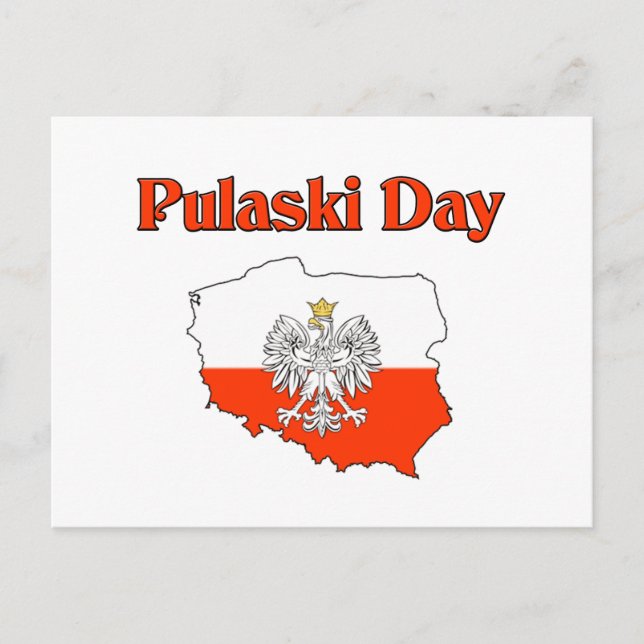 Postal Día de Pulaski. (Anverso)