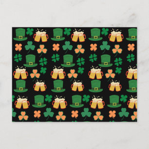 Postal día de san patricio celta,irlandés divertido cerve