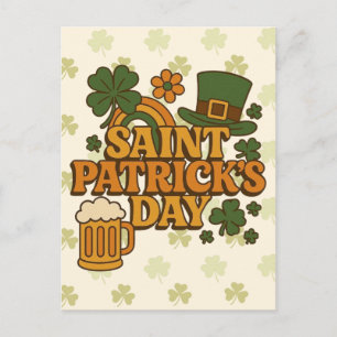 Postal Día de San Patricio de la década de 1970 