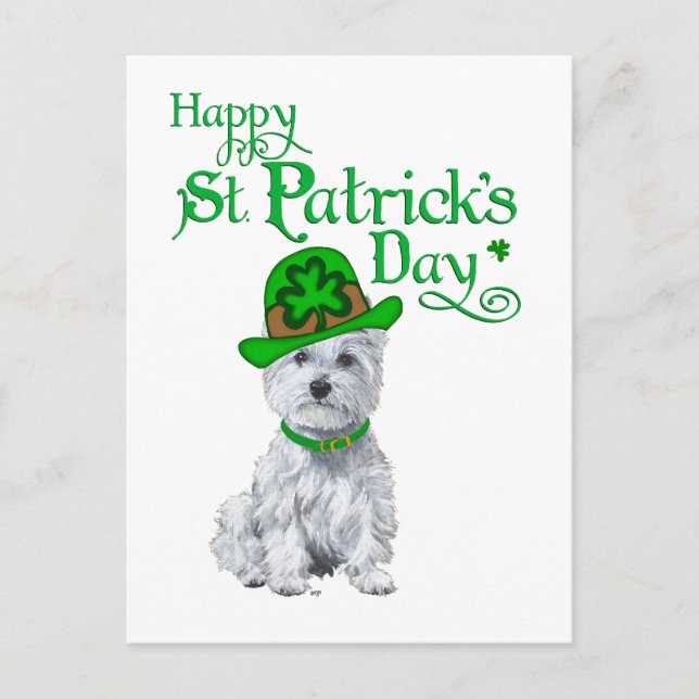 Postal Día de San Patricio de Westie (Anverso)