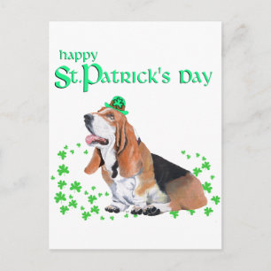 Postal Día de San Patricio del Basset Hound