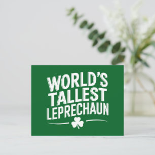 Postal Día de San Patricio del duende más alto del mundo
