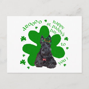 Postal Día de San Patricio del Terrier Escocés