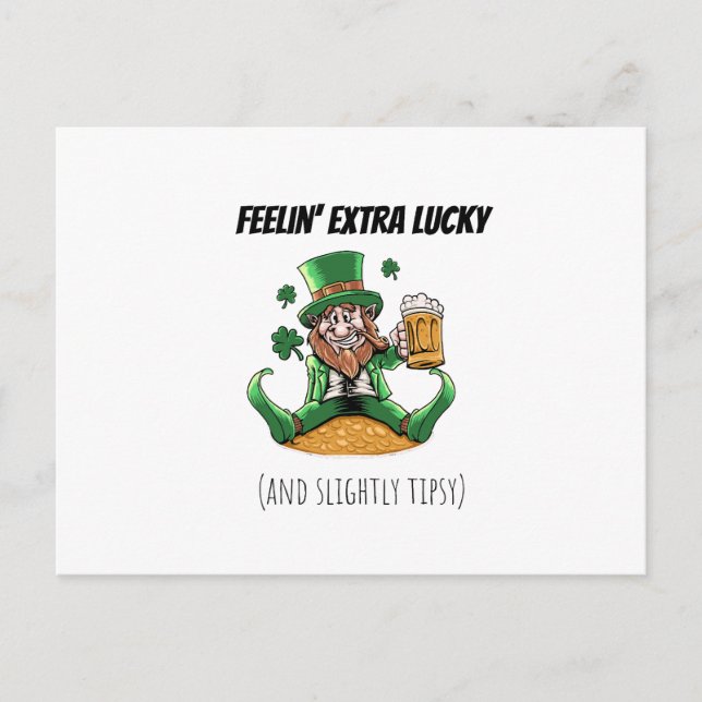 Postal Día de San Patricio divertido (Anverso)