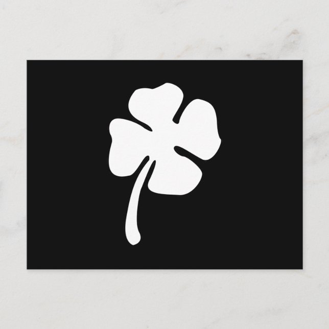 Postal Día de San Patricio - Negro y Negro (Anverso)