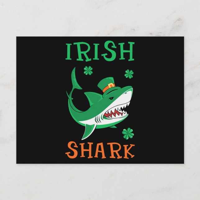 Postal Día de San Patricio para los Shamrock de tiburón i (Anverso)
