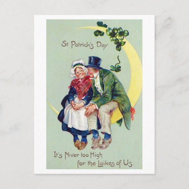 Postal Día de San Patricio, Vintage (Anverso)
