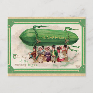 Postal Día de San Patricio Vintage Irlandés Shamrock Blim