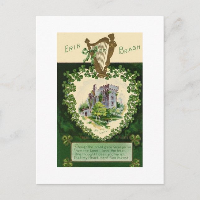 Postal Día de San Patrón de la Viñeta Postcard (Anverso)