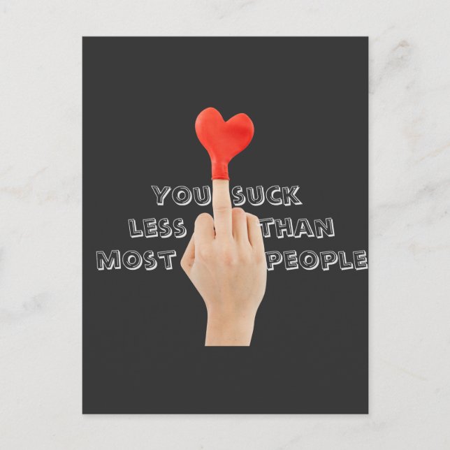 Postal Día de San Valentín ama el divertido diseño de reg (Anverso)