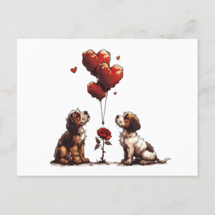 Postal Día de San Valentín Beagle Dogs