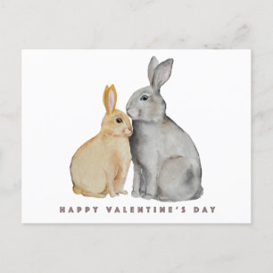 Postal Día de San Valentín Conejo Lindo