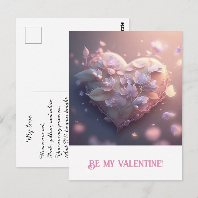 Postal Día de San Valentín. Corazón (Anverso / Reverso)