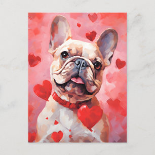 Postal Día de San Valentín de Bulldog francés