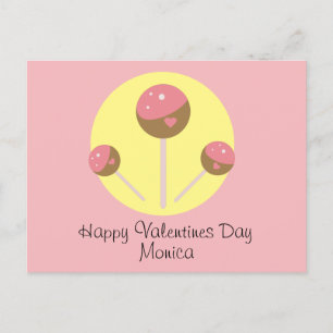 Postal Día de San Valentín de Cakepop Dulce