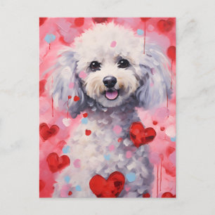 Postal Día de San Valentín de Caniche