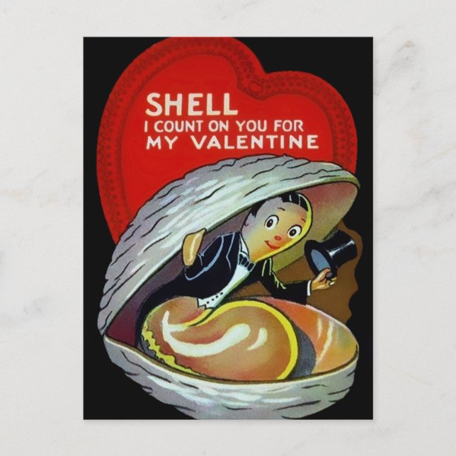 Postal Día de San Valentín de cosecha (Anverso)
