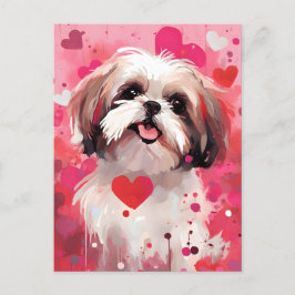 Postal Día de San Valentín de Shih Tzu