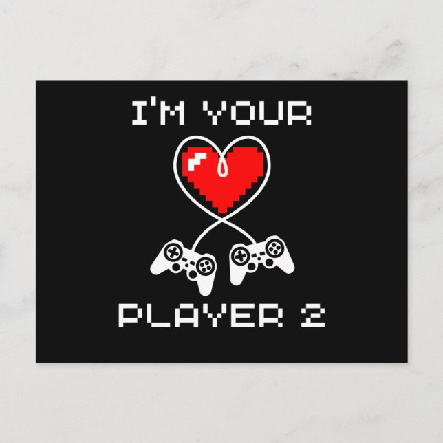 Postal Día de San Valentín De Videojuegos Im Your Player  (Anverso)