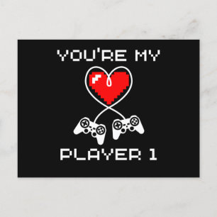 Postal Día de San Valentín de videojuegos Youre My Player