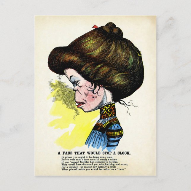 Postal Día de San Valentín de vinagre de época (Anverso)