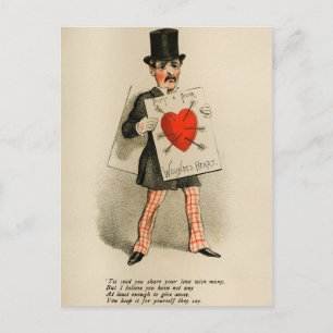 Postal Día de San Valentín de vinagre de época