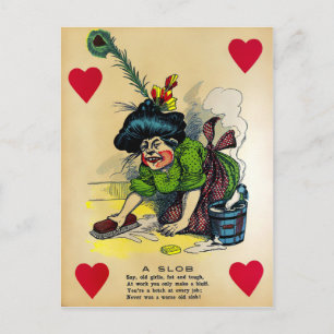 Postal Día de San Valentín de vinagre de época