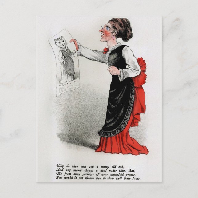 Postal Día de San Valentín de vinagre de época (Anverso)