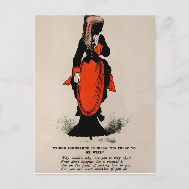 Postal Día de San Valentín de vinagre de época (Anverso)