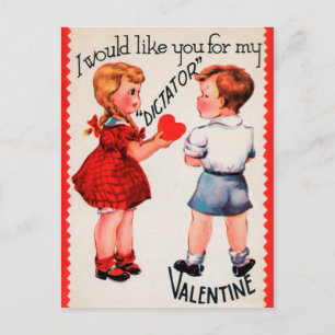 Postal Día de San Valentín del dictador de época