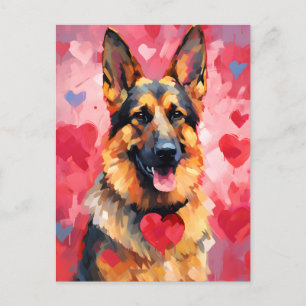 Postal Día de San Valentín del Pastor Alemán