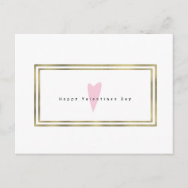 Postal Día de San Valentín Minimalista Corazón Simple Fal