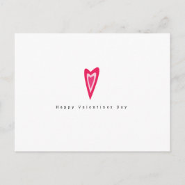 Postal Día de San Valentín Minimalista Corazones Triples