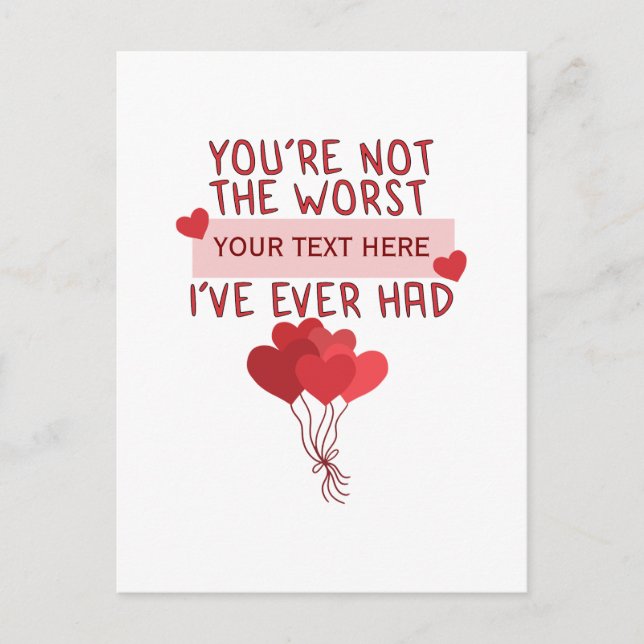 Postal Día de San Valentín personalizado Personalizado (Anverso)