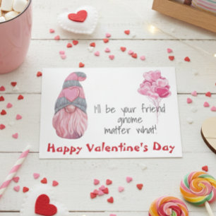 Postal Día de San Valentín Seré tu Amigo Gnome Importa