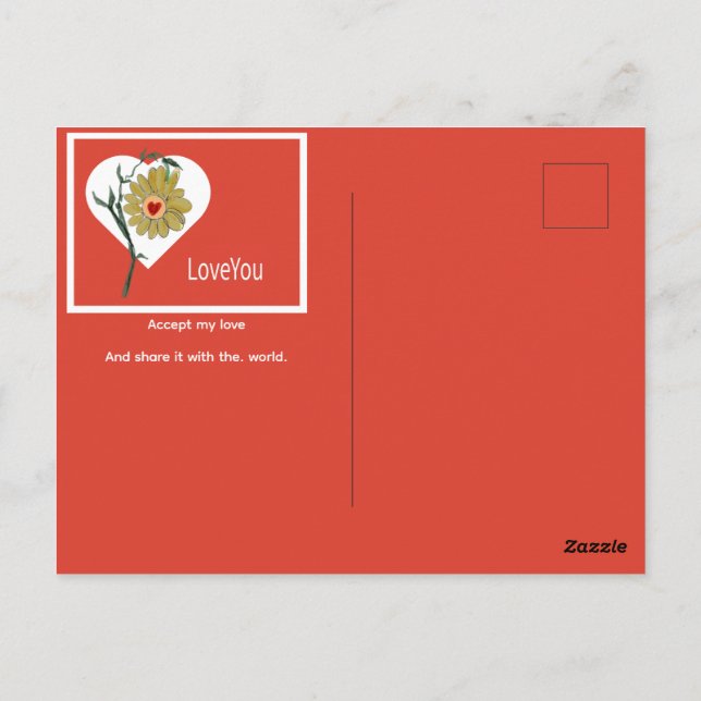 Postal Día de San Valentín Todos los Días AmorTe Siente  (Reverso)