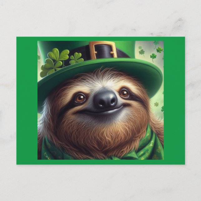 Postal Día de Sloth St Paddys (Anverso)