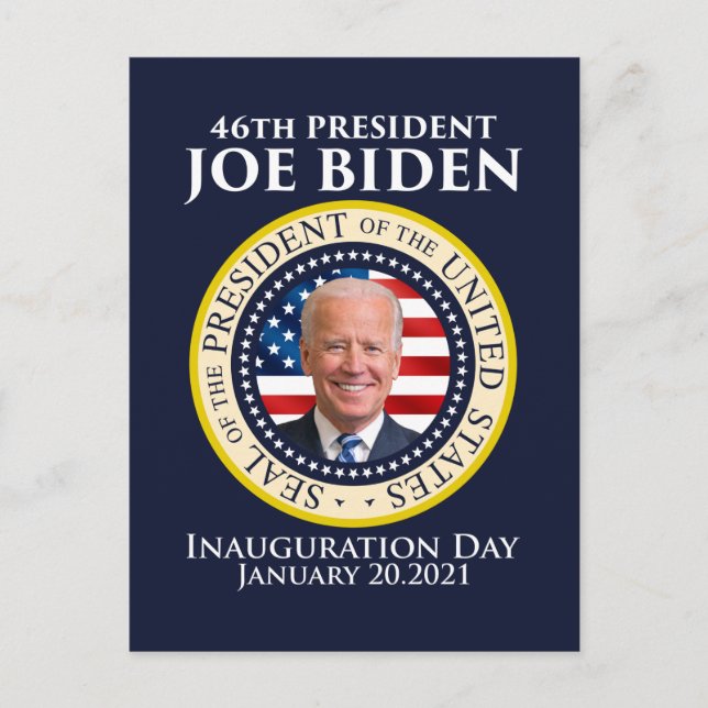 Postal Día de toma de mando 2021 presidente Biden (Anverso)